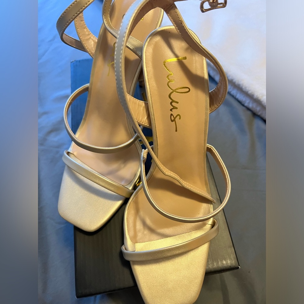 BNIB Lulus Gold Leticiya Heels